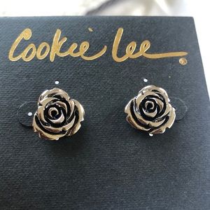 Cookie lee Rose Flower Earrings.